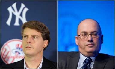 Yankees Managing General Hal Steinbrenner (left) and Mets owner Steve Cohen (right).