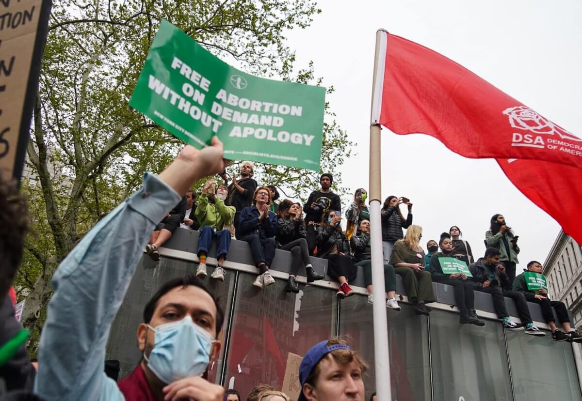 'ROE' RAGE: Protesters at Foley Square seethe over leaked Supreme Court threat on abortion rights 22