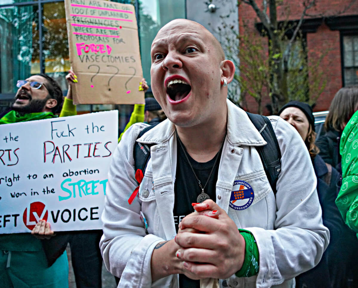 New Yorkers march through Lower Manhattan in protest of Roe v. Wade potential overturn 23