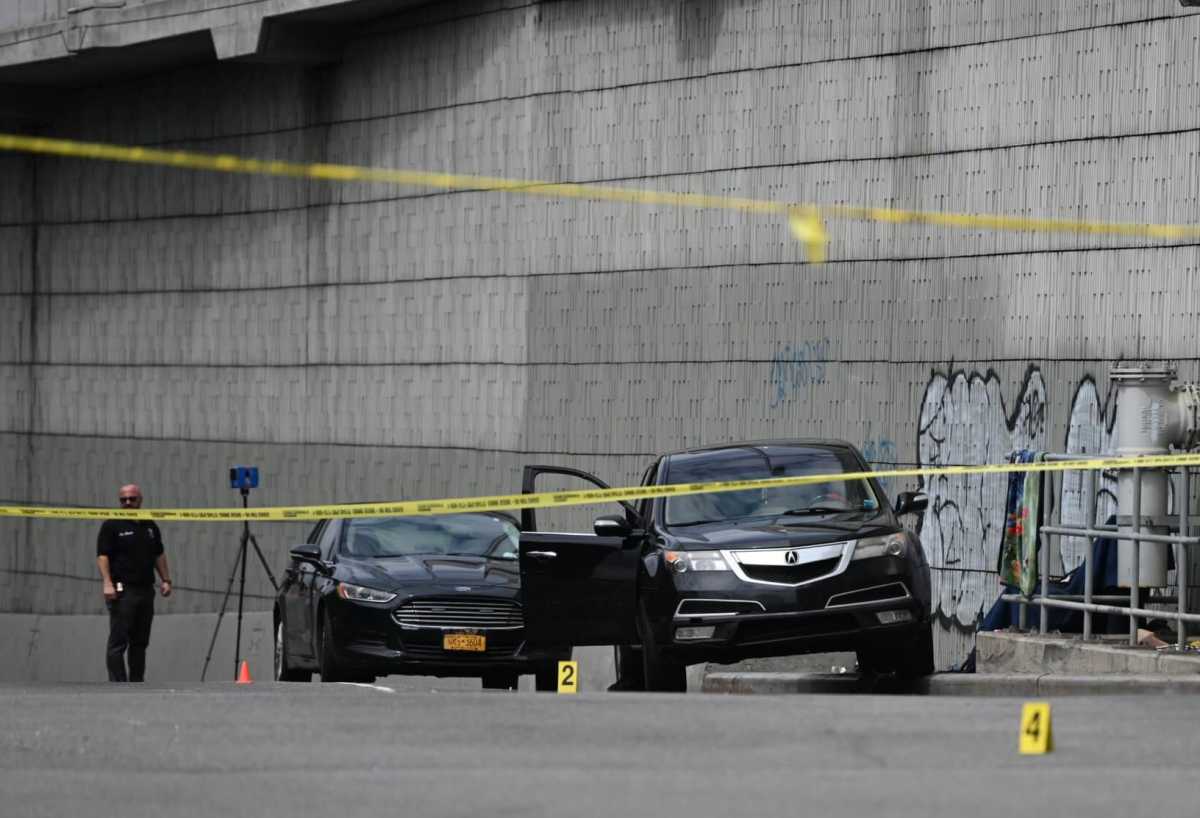 Brooklyn police shooting scene