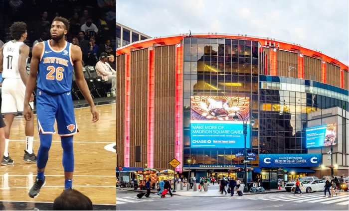 Mitchell Robinson (left) is slated to hit free agency on Friday.