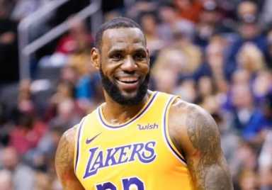 LeBron James of the Los Angeles Lakers