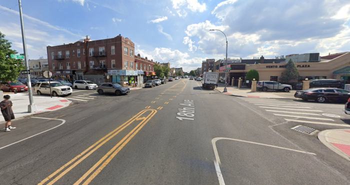 site of the crash on 18th Avenue and 74th Street in Bensonhurst, Brooklyn