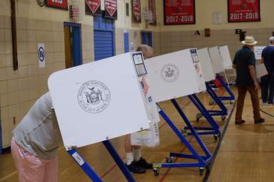 New Yorkers vote in the Aug. 23 primary on the Upper East Side.