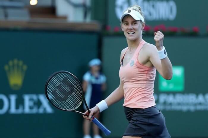 Alison Riske-Amtritraj prepares for the 2022 US Open