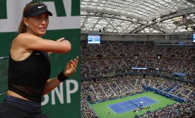 Paula Badosa (left) lost in the second round of the US Open.