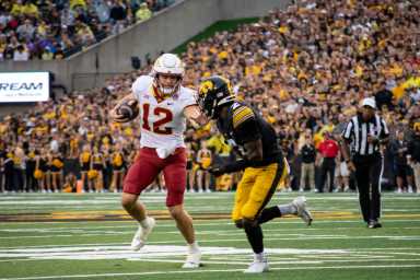 Hunter Dekkers and Iowa State beat Iowa last week