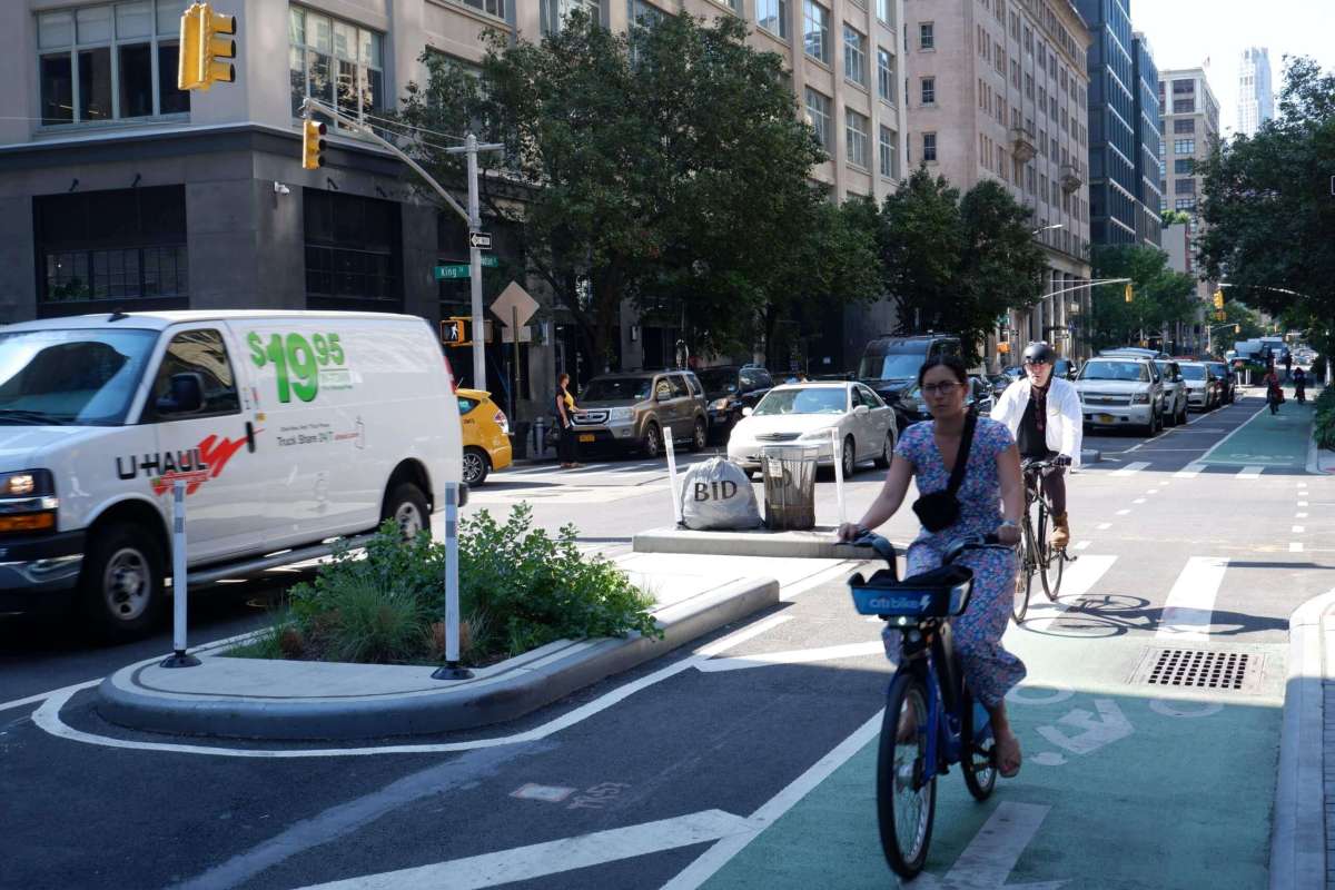 Hudson Street bike lane