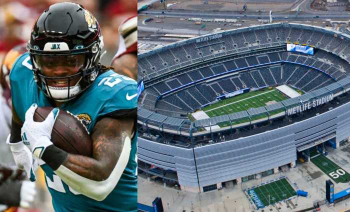 The Jets have traded for Jaguars running back James Robinson (left).