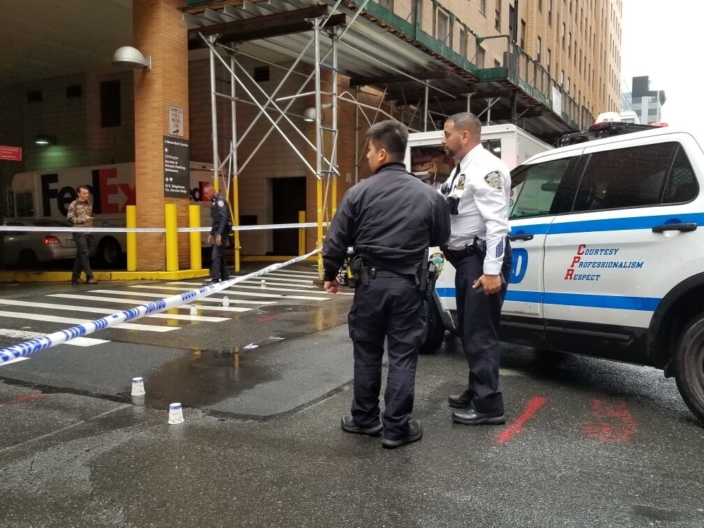 scene of a shooting in Downtown Brooklyn