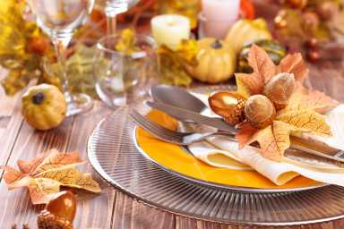 Thanksgiving dinner decoration.