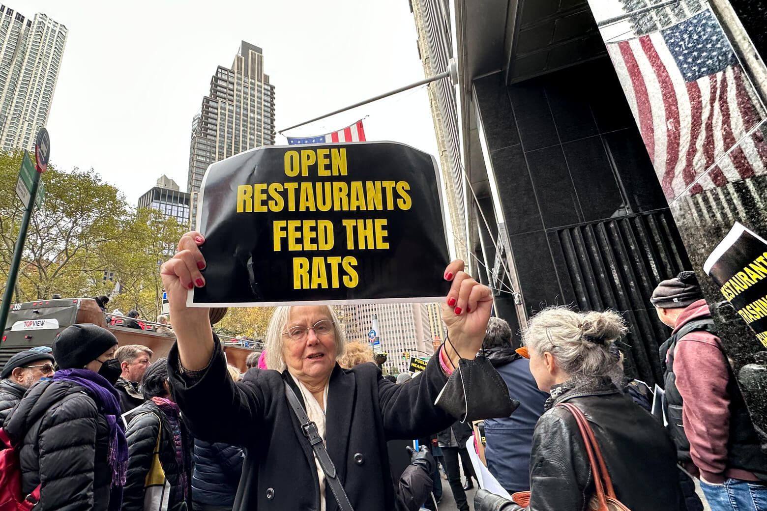 Wanting their voices heard, protestors rally against New York City restaurant shed legislation 8