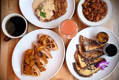 Brunch items at The Porch