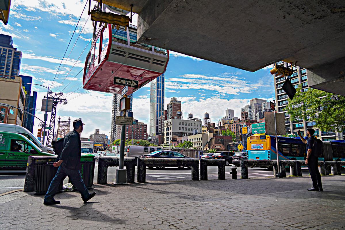 The Roosevelt Island tramway.