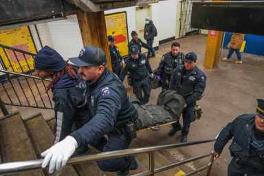 L train struck