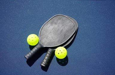 Pickleball Paddles on court