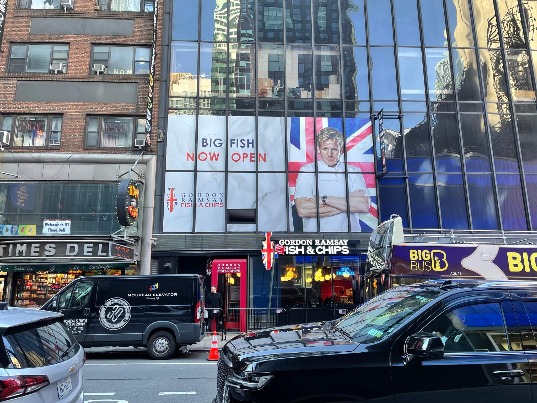 Gordon Ramsay pays visit to new fish & chips eatery in heart of Times Square 7 The exterior of Gordon Ramsay's Fish & Chips