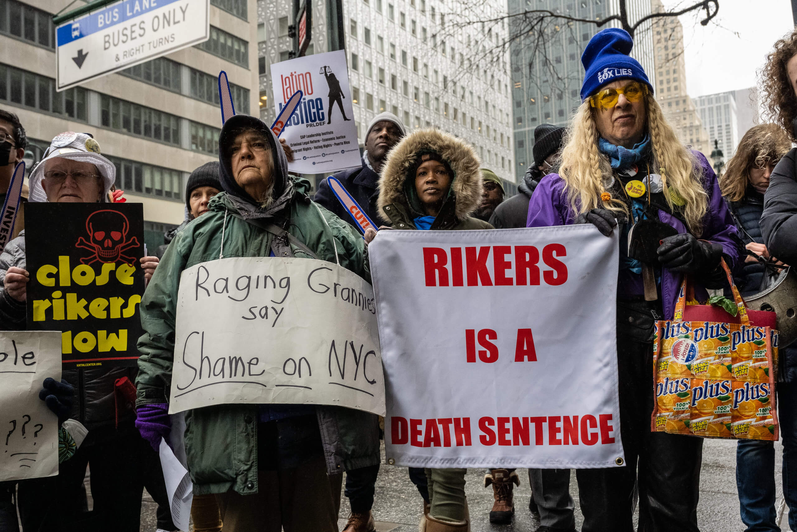 Activists vow to protect bail reform and close Rikers Island at Manhattan rally 15