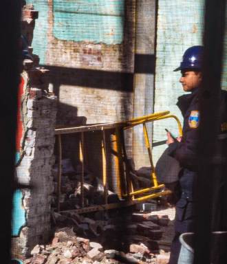 Site of a Chinatown building collapse