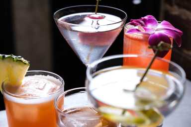 A group of drinks from Albert's Bar