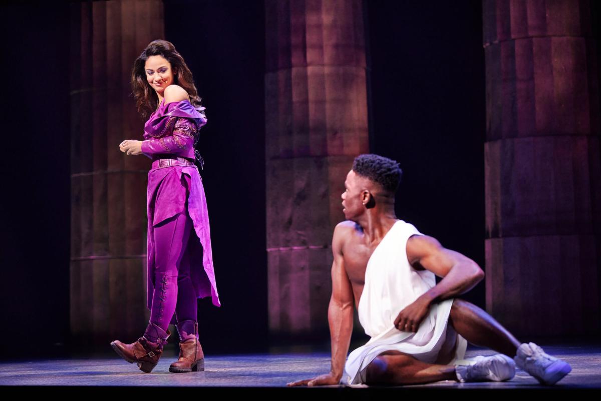 Review | Disney’s ‘Hercules’ fails to go the distance 3 Isabelle McCalla as Meg and Bradley Gibson as Hercules in Disney's Hercules