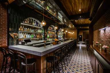 The interior of Katherine, New York City's newest Italian cocktail bar.
