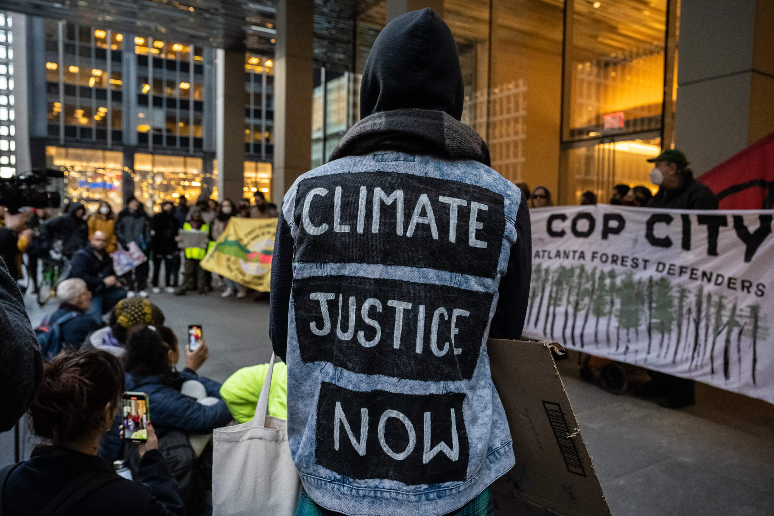 New York activists join national day of outcry over Atlanta's 'Cop City' 14 A diverse group of protestors