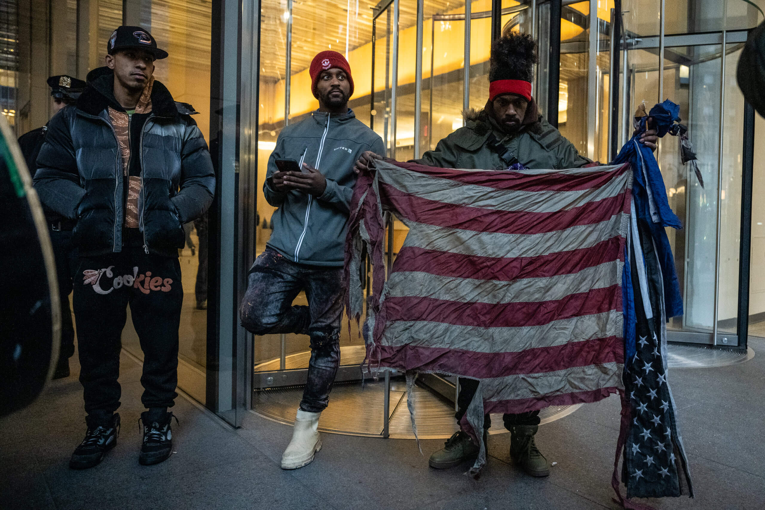 A diverse group of protestors