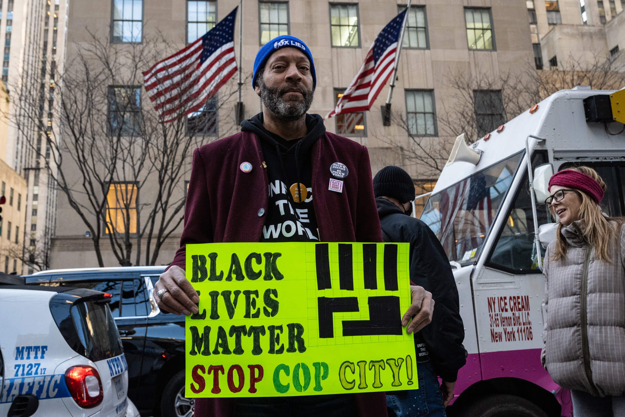 A diverse group of protestors