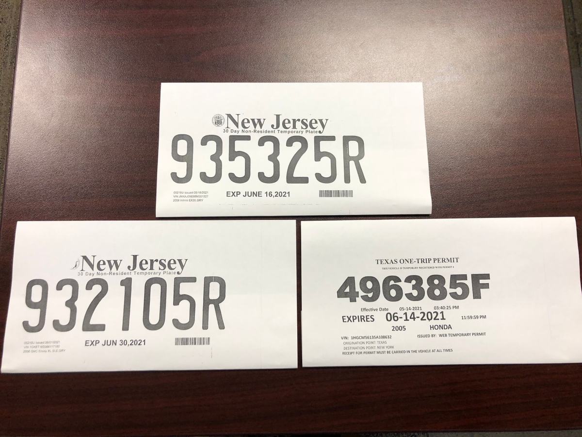 Crime doesn't pay: NYC speed cameras lost $100 million in revenue to license plate scofflaws in 2023 3 Fake New Jersey and Texas plates