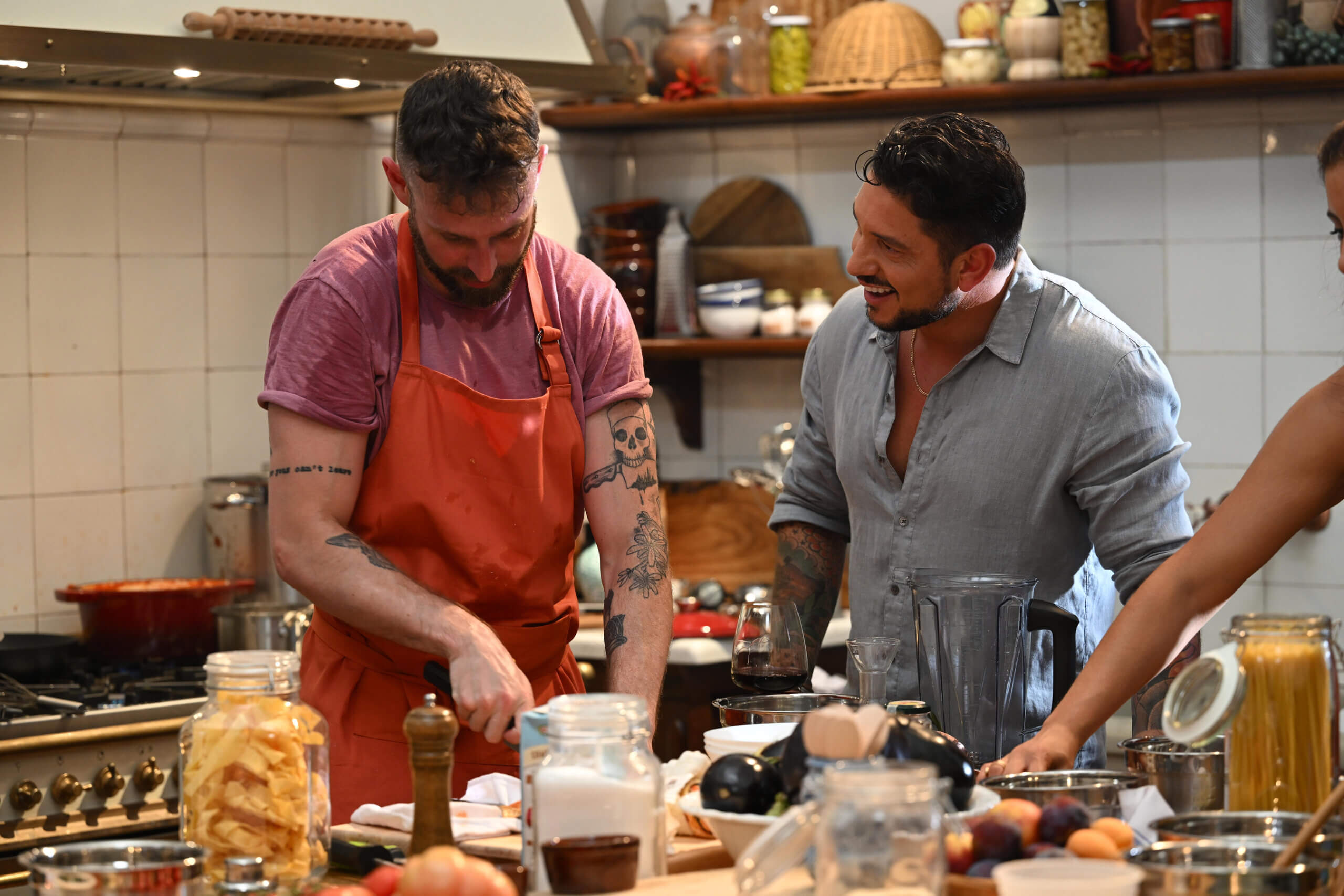 Four New York City chefs go head-to-head in new Food Network show 'Ciao House' 7 Judge Gabriele Bertaccini (right) visits Corey Becker (left) during the first "Ciao House" trial.