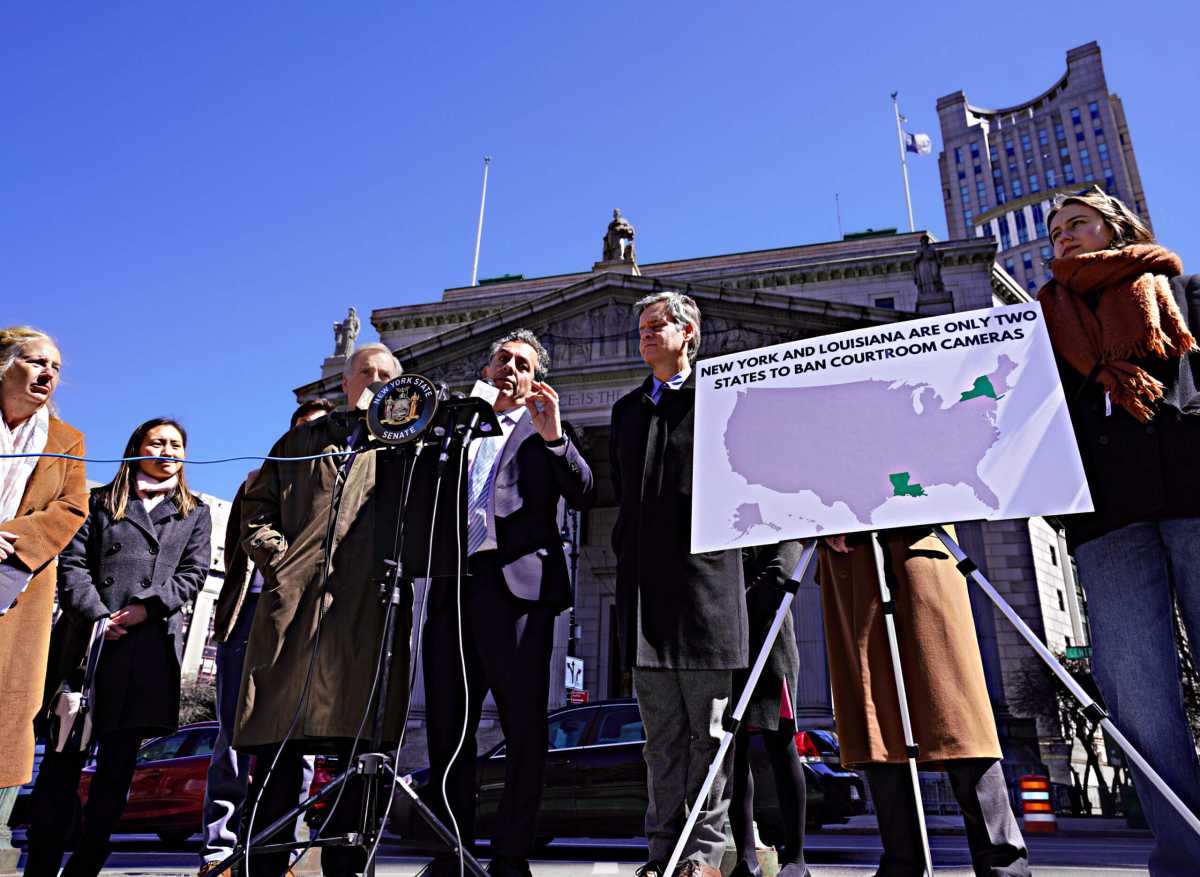 Elected officials pushed for legislation allowing cameras inside of the courtroom with the Trump trial on the horizon.