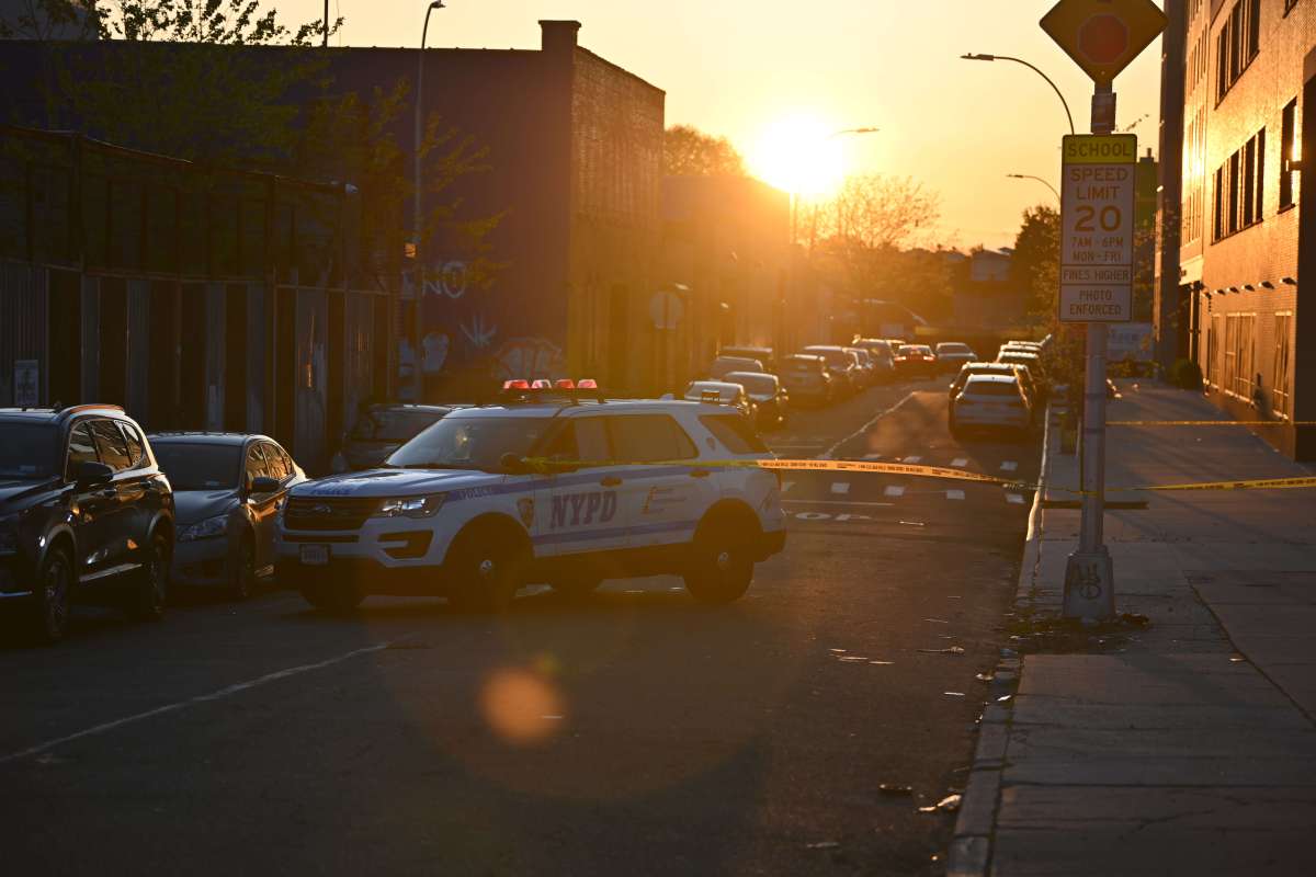 Brooklyn shooting scene at sunrise