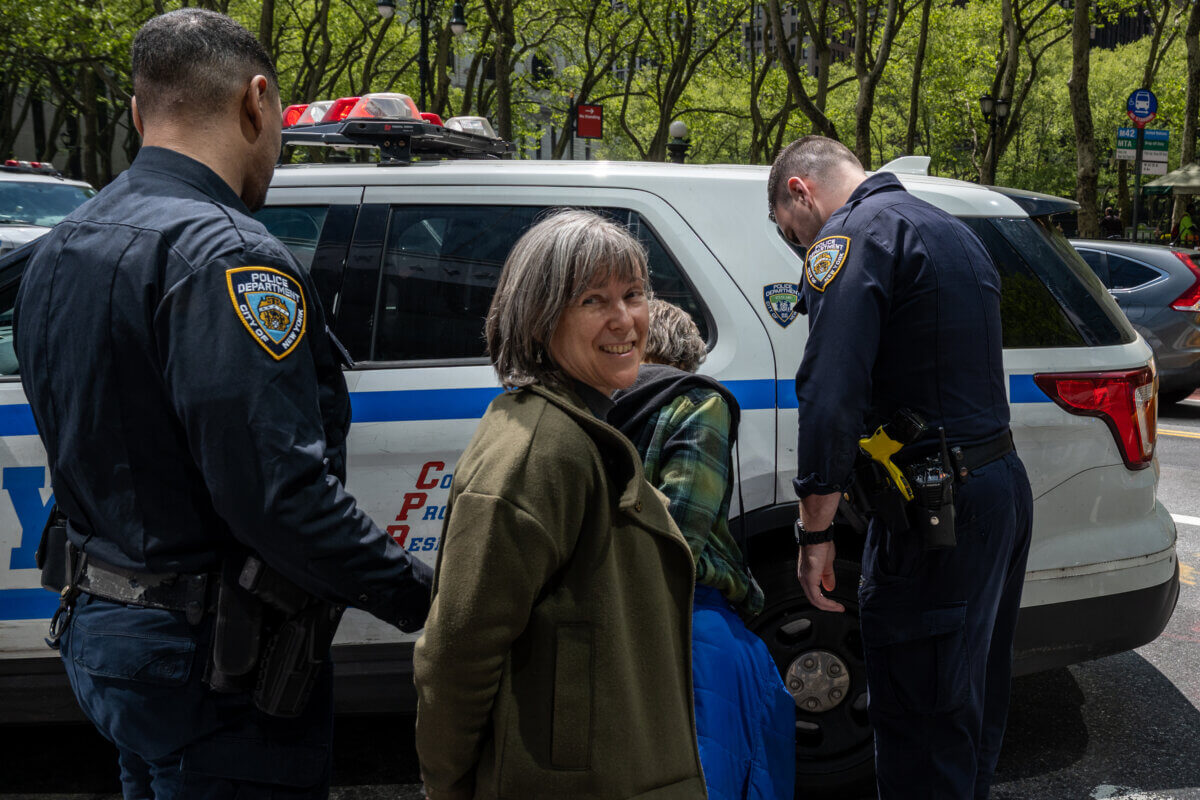 NYPD officers arrest Extinction Rebellion activists