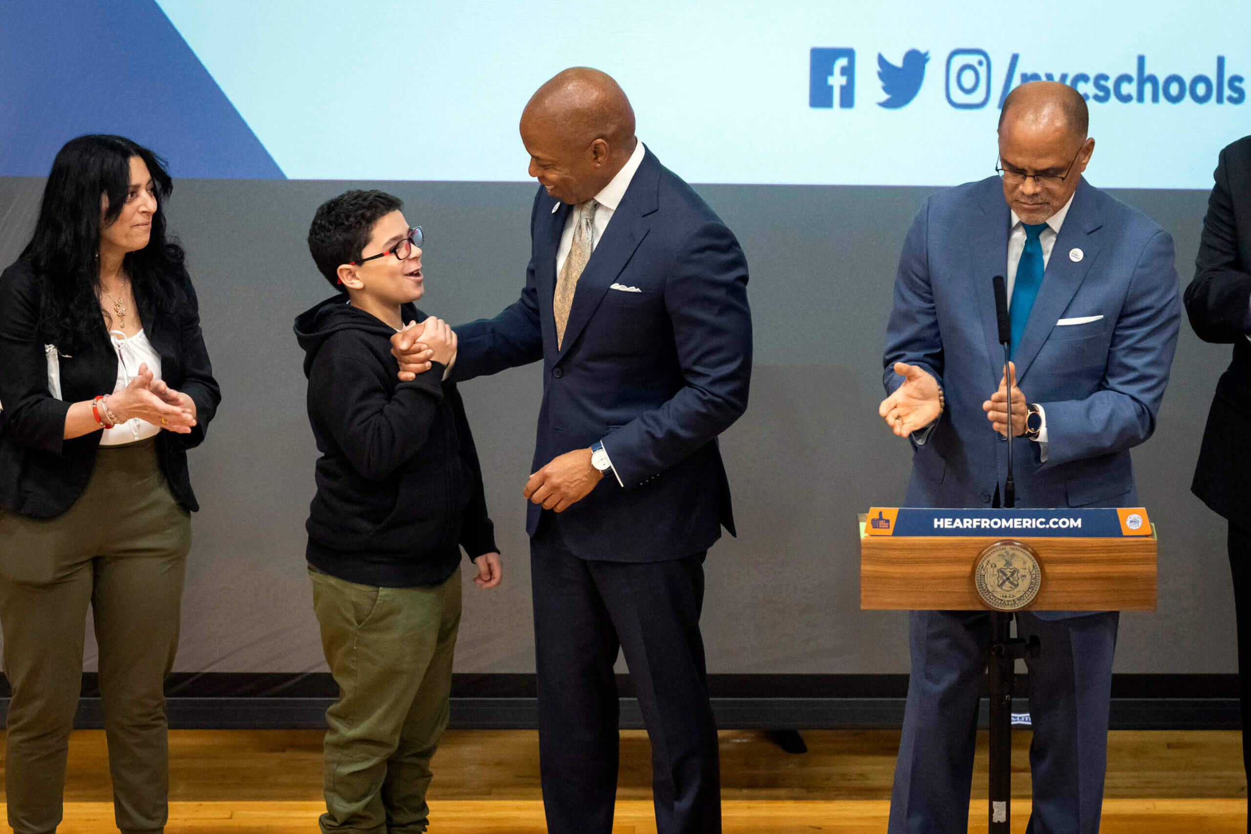 Mayor Eric Adams and Schools Chancellor David Banks announced the launch of the New York City Reads Campaign to boost student literacy