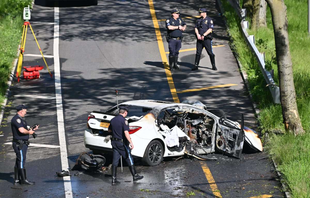 fiery Bay Ridge car crash