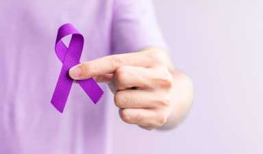purple ribbon for cancer day, lupus, Pancreatic, Esophageal, Testicular cancer, world Alzheimer, epilepsy, Sarcoidosis, Fibromyalgia and domestic violence Awareness month concepts