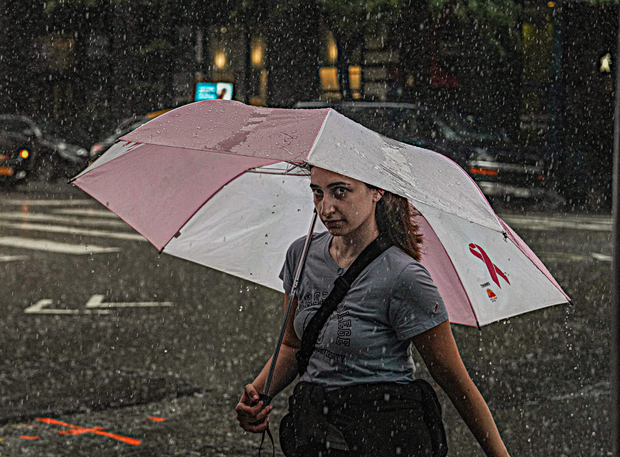 Governor warns New Yorkers to stay off the roads as torrential rain pounds Big Apple 9 New Yorkers braved heavy rain