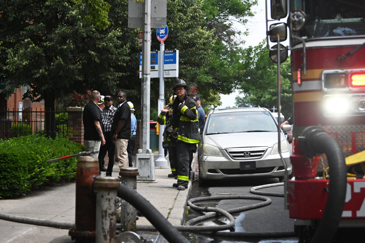 fire on the second floor of a vacant dormitory building