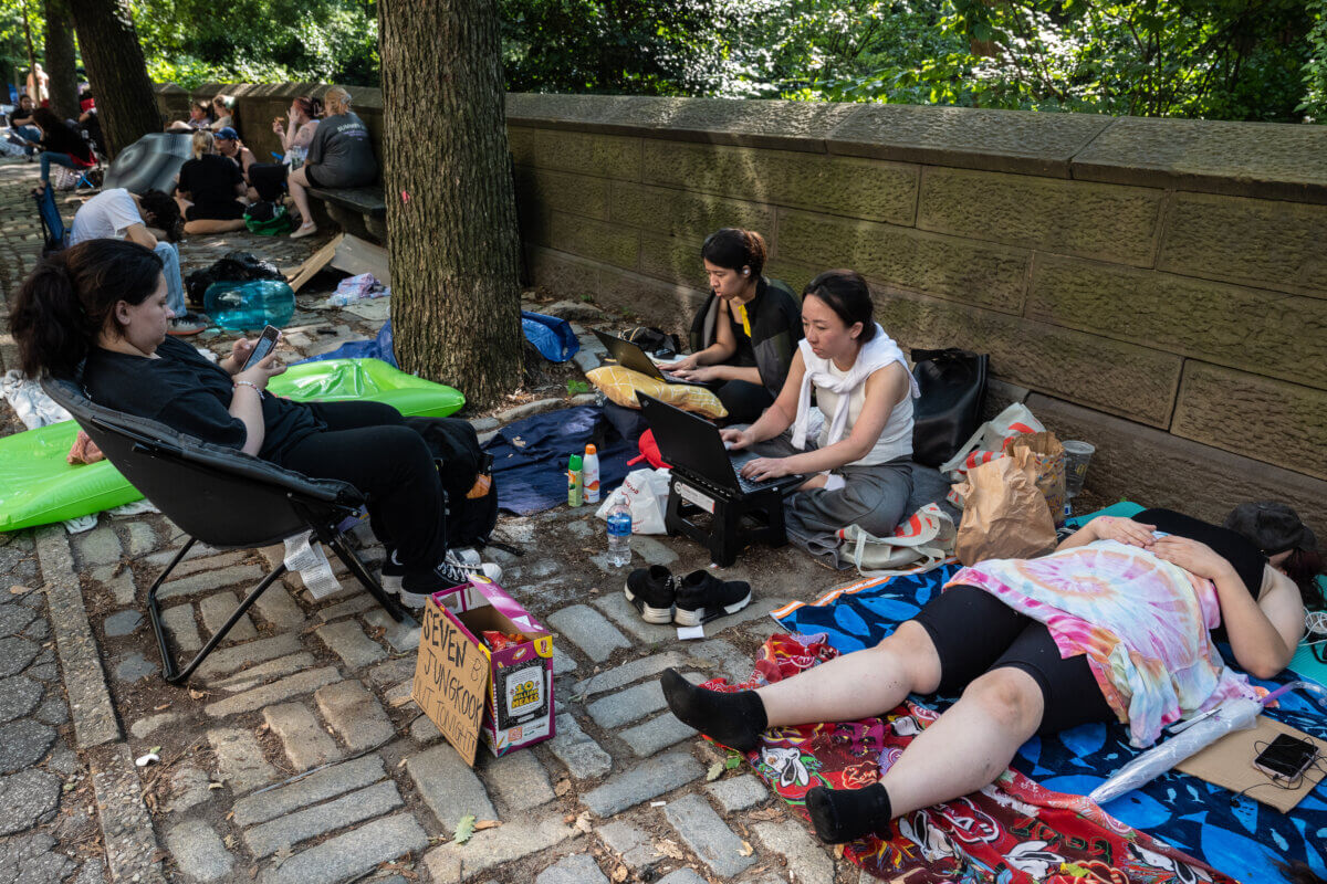 Throngs of BTS fans camp out days before Jungkook concert in Central Park 15 BTS and Jungkook fans began lining up outside Central Park