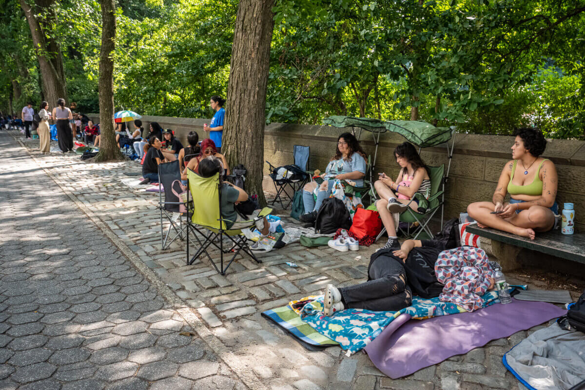 BTS and Jungkook fans began lining up outside Central Park