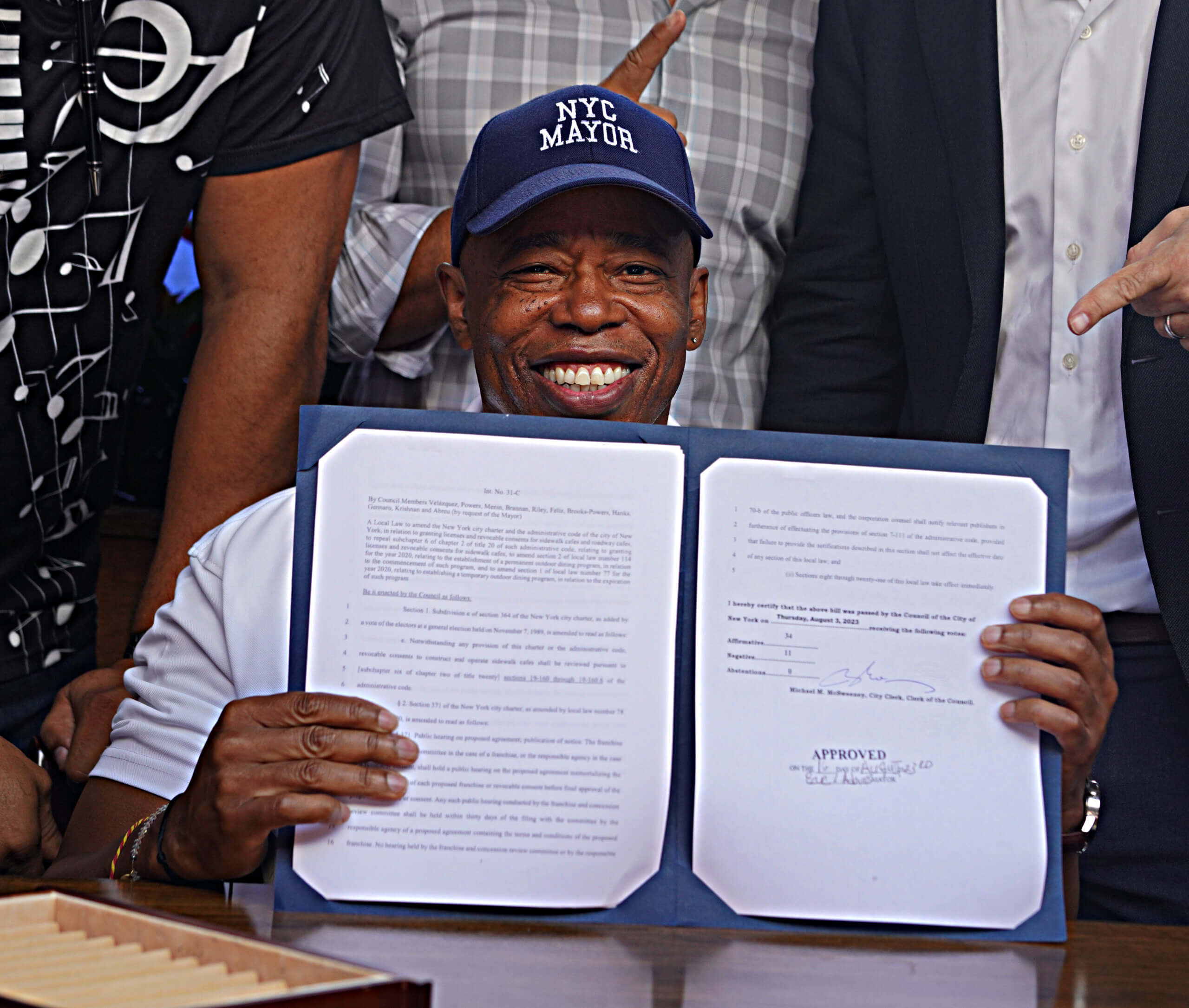 Bon appétit: Adams declares ‘Outdoor dining will be here forever’ with new law extending the program throughout NYC 7 Adams signs into law a bill