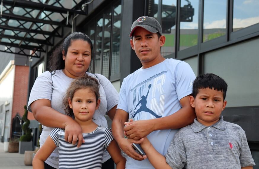 Migrant family in Queens