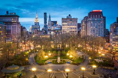 Union Square at night