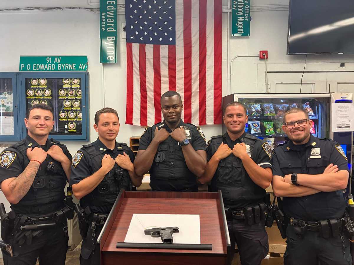 Queens cops who arrested shooter