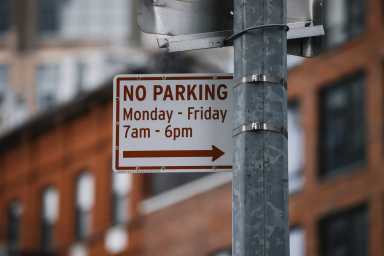 No parking street sign in NYC, USA