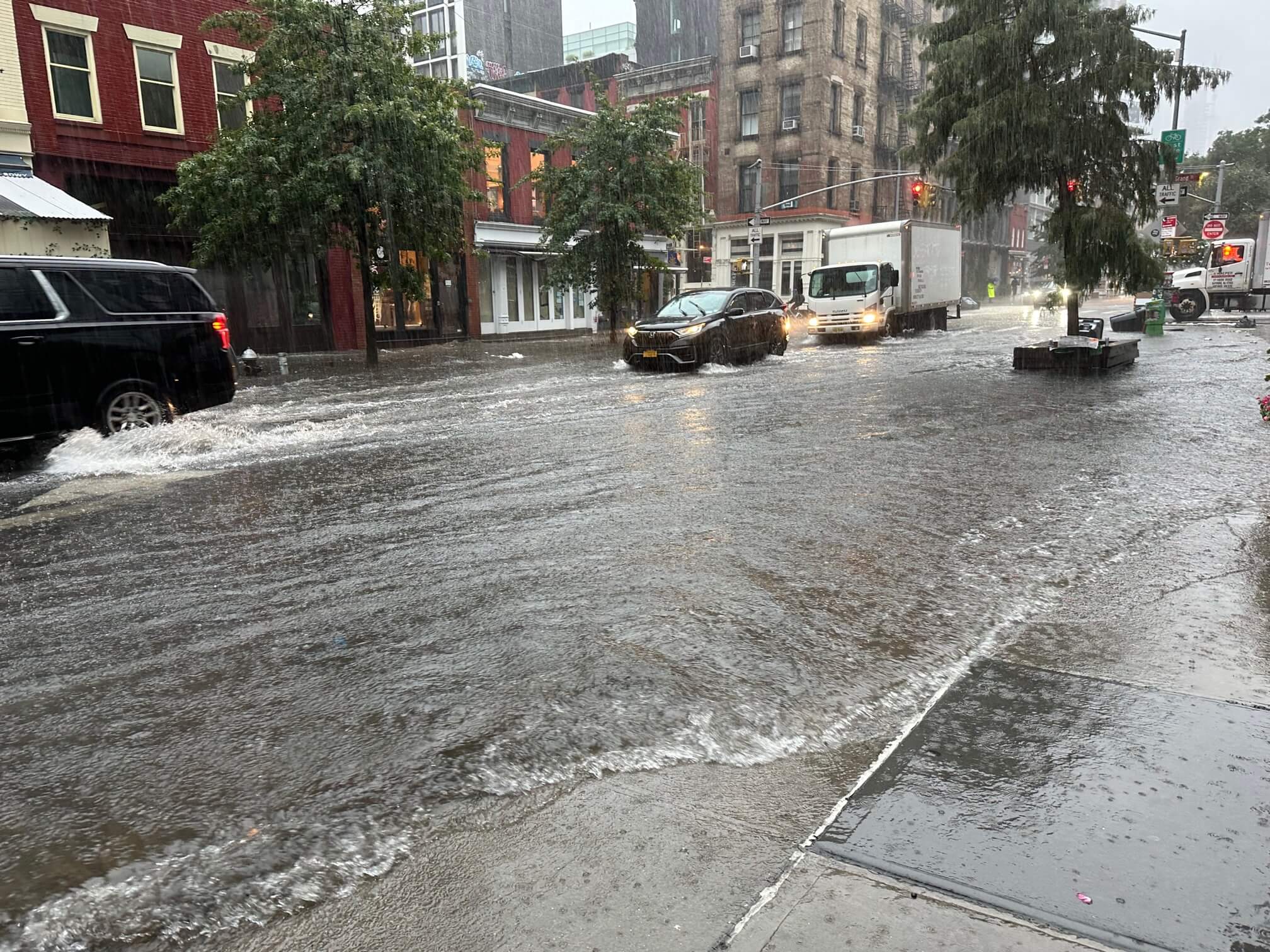 NYC FLOODING | Mayor Adams defends speed of admin's response to torrential rain, flash floods across city 5 Flooded street in Manhattan