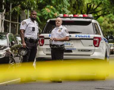 Police at crime scene