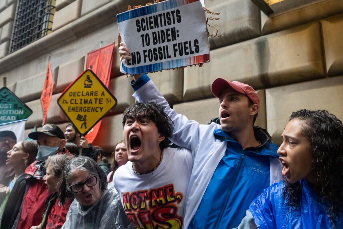 Climate protest outside Federal Reserve leads to mass arrests 16