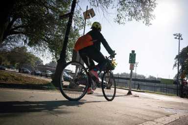 A bicyclist